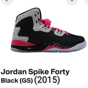 Air Jordan Spike Forty GG (GS) Rare "Black/Sport Fuchsia" (2015) M7.5Y/W9 W/BOX